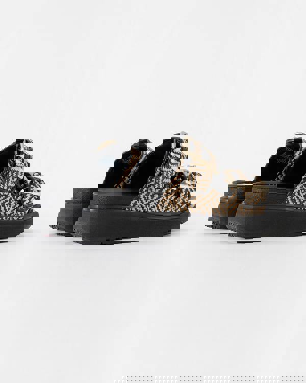 FitFlop Womens GEN-FF Buckle Graphic-Weave Two-Bar Slides - Black 001