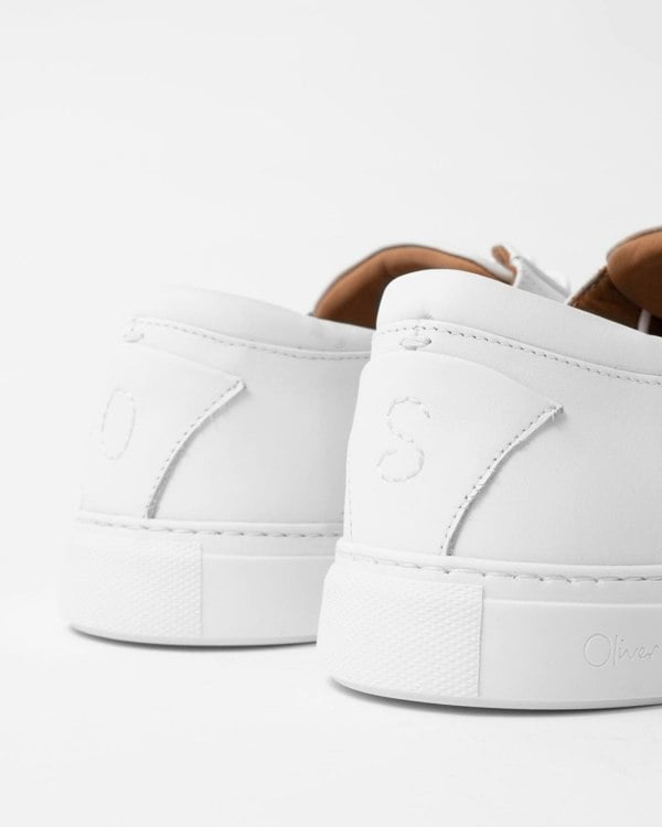 Oliver Sweeney Sirolo Mens Calf Leather Lightweight Trainers - White
