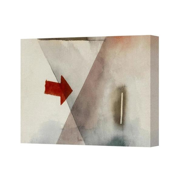 Benjamin Tate Design Abstract Geometric Canvas Wall Art Red Arrow Beige Modern Decor