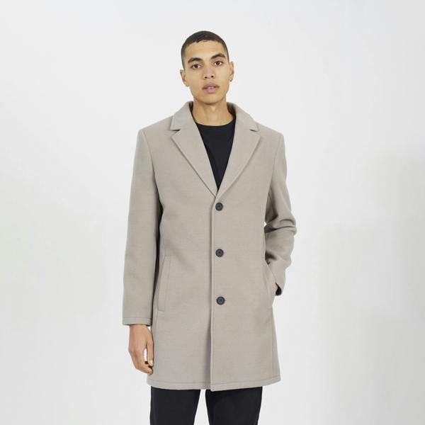 Brave Soul Beige Single Breasted Formal Coat - Beige Image 1