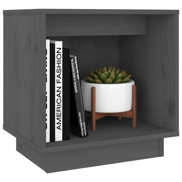 Berkfield Bedside Cabinets 2 pcs Grey 40x30x40 cm Solid Wood Pine