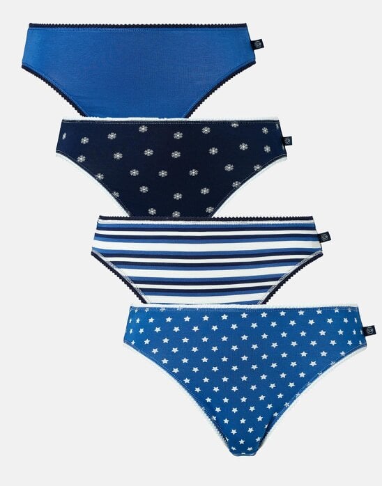 British Boxers Multipack! 4 Pairs of Women's Bamboo High Leg Knickers – Starry Night