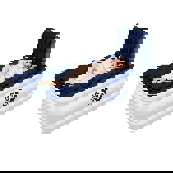 Get Fit Blow Up Air Bed With Built In Electric Pump - Headboard & Free Inflatable Pillow