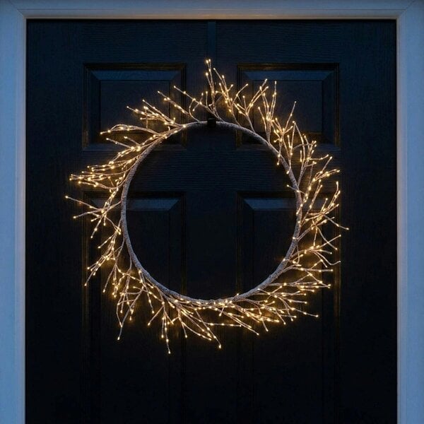 Garden Greatness Mains Powered LED Branch Christmas Wreath