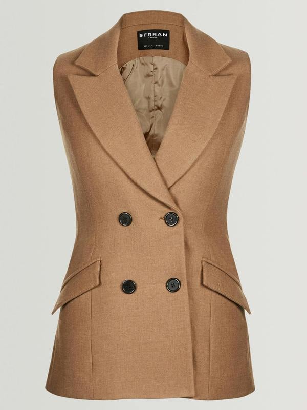 Double Breasted Sleeveless Jacket