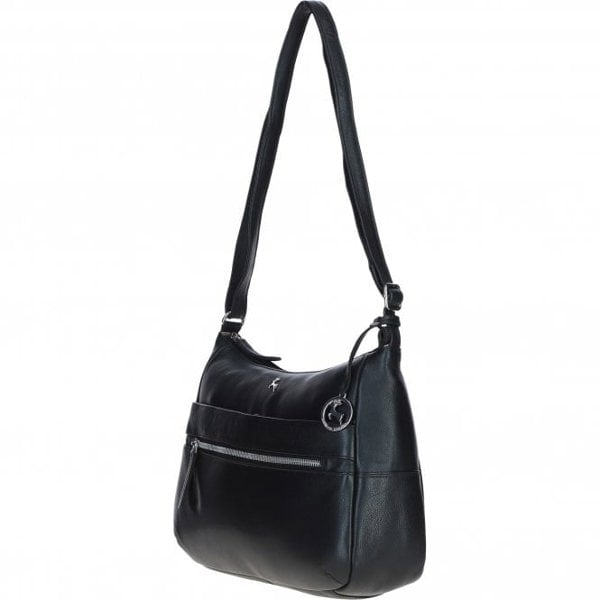 Ashwood Real Leather Shoulder Bag with Zip & Magnetic Pocket: Meath