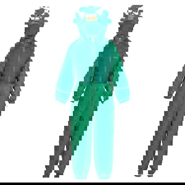 Regatta Childrens/Kids Mudplay III Dinosaur Waterproof Puddle Suit - Jellybean Green