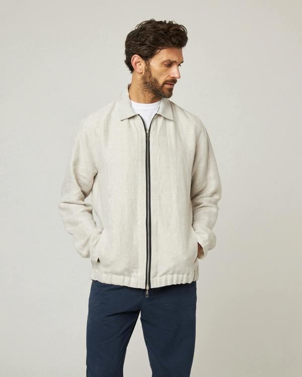 Peregrine  Heybrook Linen Bomber Jacket