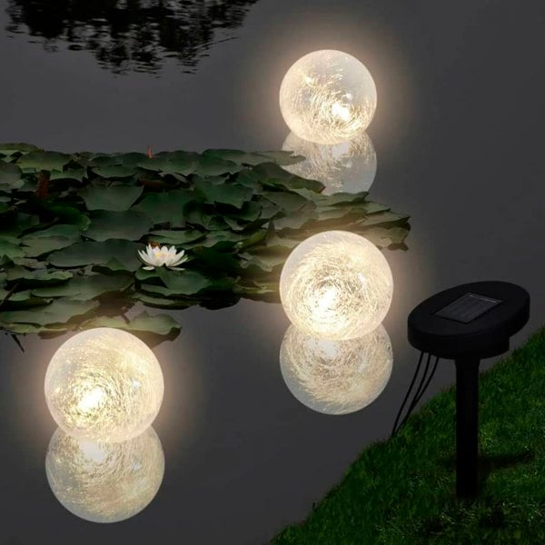 Berkfield Solar Bowl 3 LED Floating Ball Light for Pond Swimming Pool