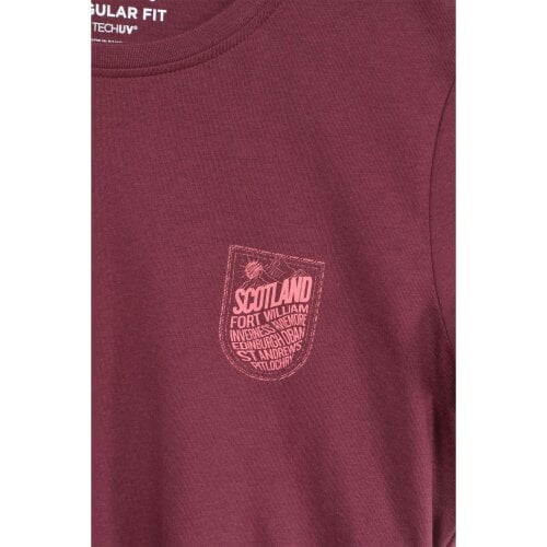Mountain Warehouse Womens Scotland Lightweight T-Shirt - Burgundy - Burgundy - 100% Mixed