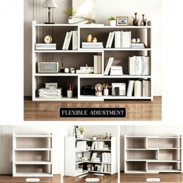 Havendro 3 Tier Stretchable Wooden Bookcase Shelf Display Storage Unit Stand