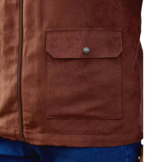 Atlas For Men Mens Multi Pocket Gilet - Terracotta