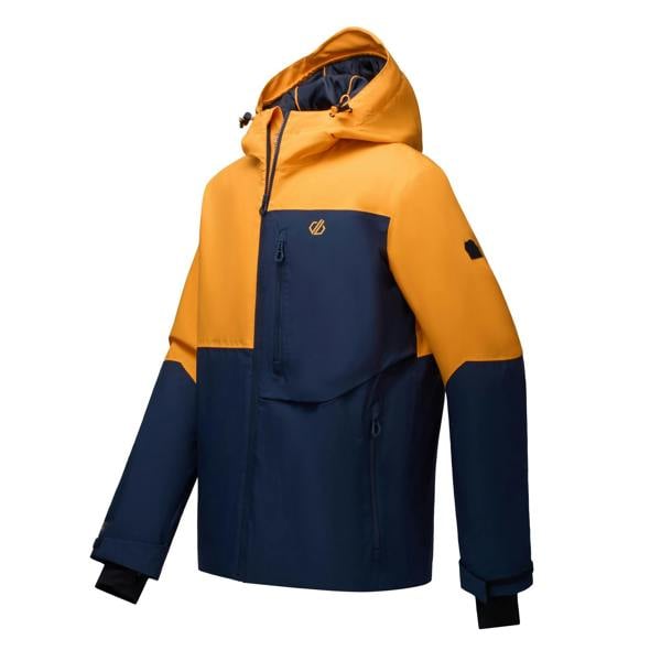 Dare 2B Mens Halfpipe IV Colour Block Ski Jacket - Navy/Electric Orange - 
