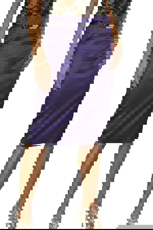 Paulo Due Women's Matt Satin Occasion Pencil Skirt