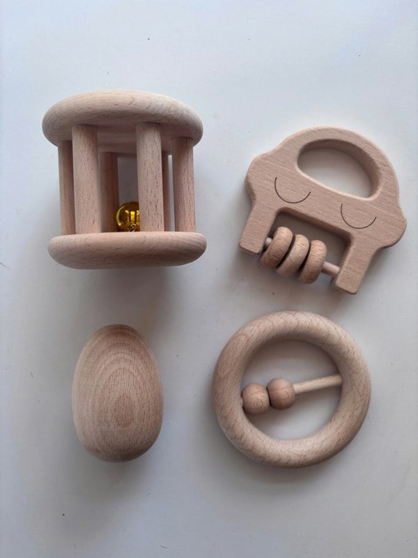 Gooseberry Fool Wooden Rattle