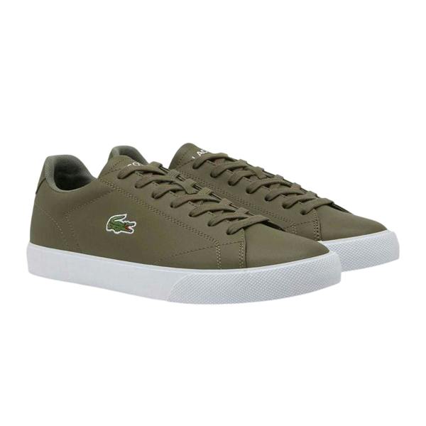 Lacoste Mens Lerond Set Embroidered Logo Trainers - Khaki Green - 