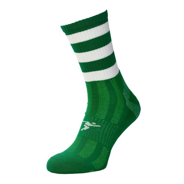 Precision Unisex Adult Pro Hooped Football Socks - Green/White