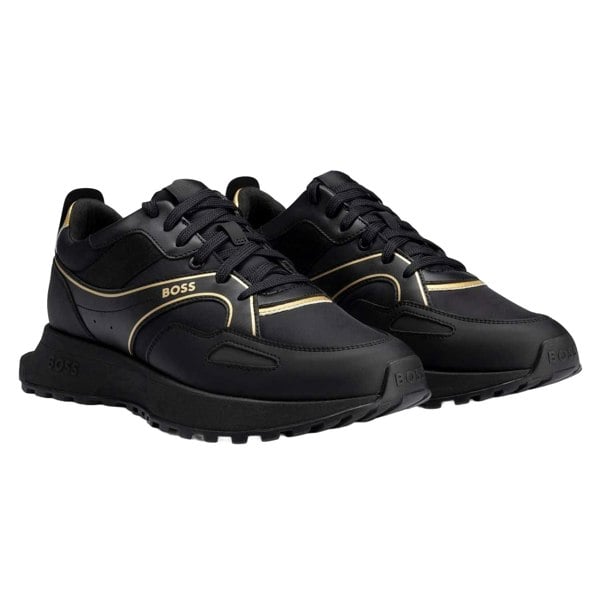 Boss Mens Jonah Running Trainers - Black/Gold