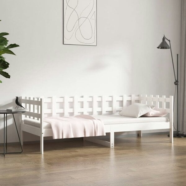 Berkfield Day Bed White 90x200 cm Solid Wood Pine