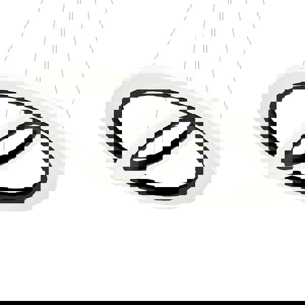 Milagro Cosmo Black LED Pendant Lamp Stylish Ring Lights