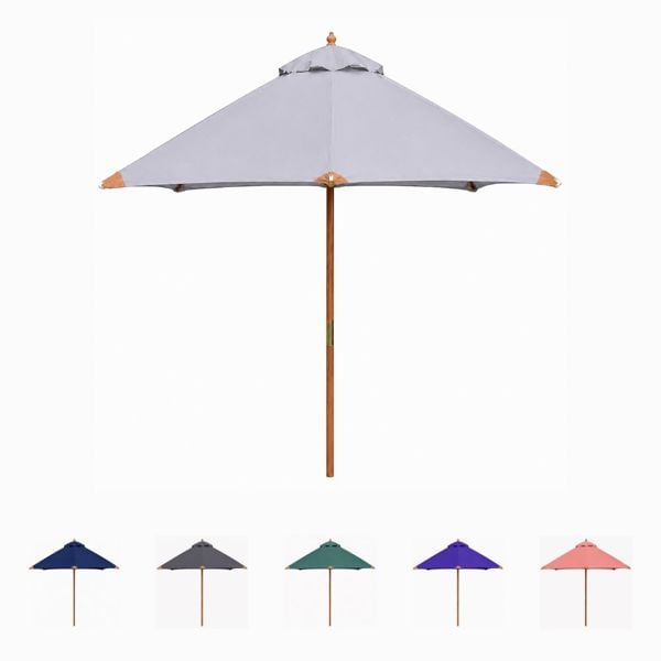 The Garden Marketplace 2m Premium Hardwood Garden Parasol Umbrella
