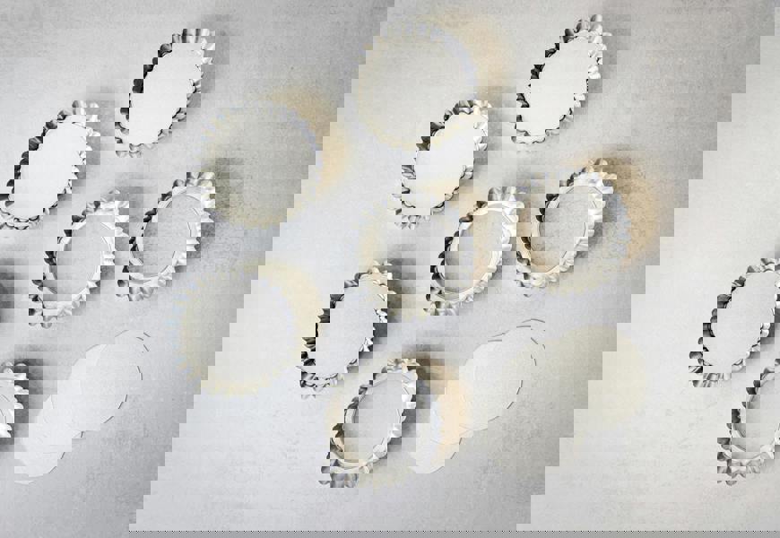 KitchenCraft Set of Six 10cm Loose Base Tart Tins