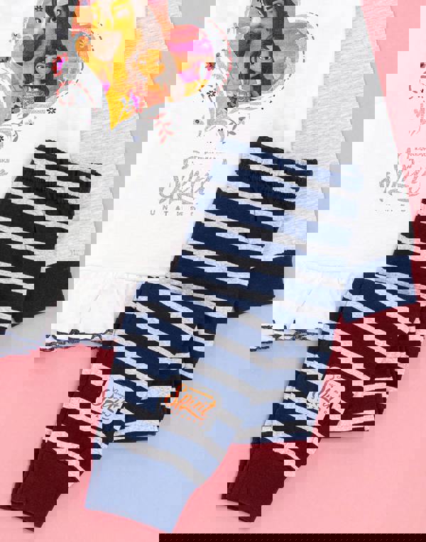 DreamWorks Girls Blue Spirit Character Placement Print Long Sleeve Long Leg Pyjama Set