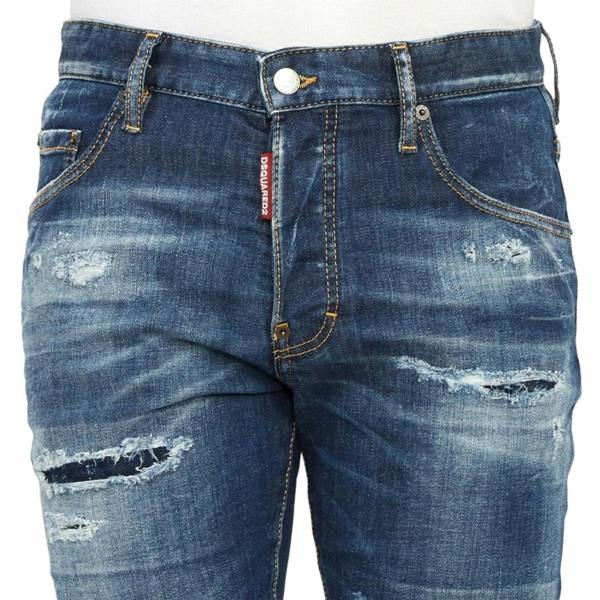 Dsquared2 Skater Jean Destroyed Reinforced Denim Blue Jeans W28