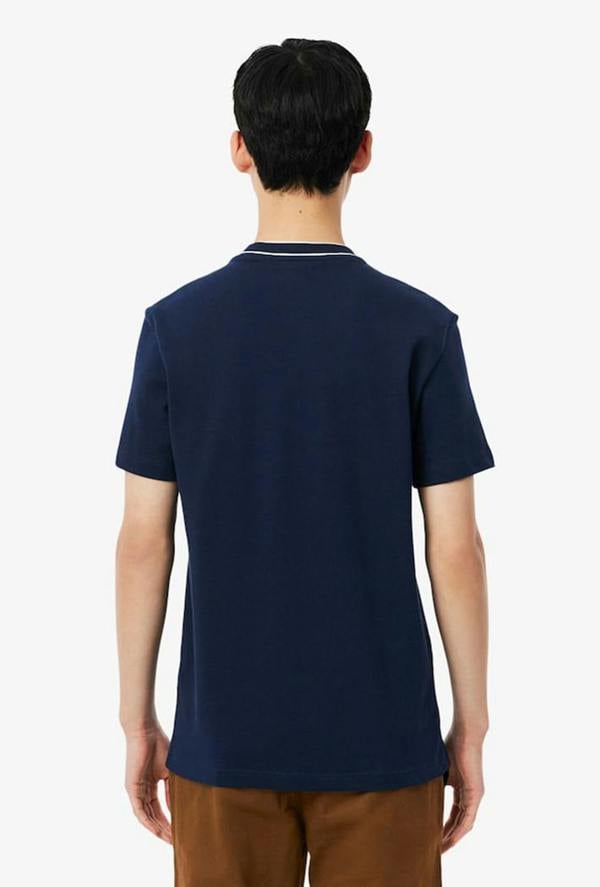 Lacoste Stretch Piqué Stripe Collar T-Shirt