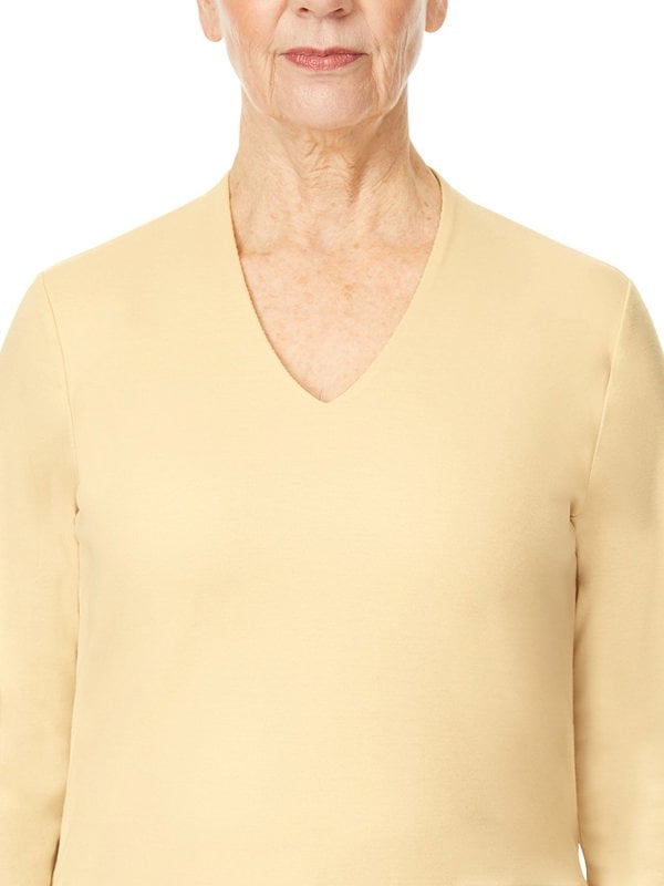 PennyPlain High Back V-neck Top - Lemon