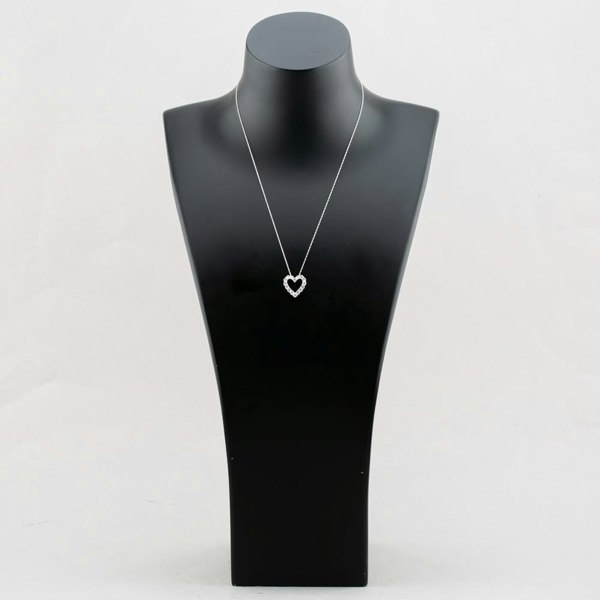 T. H. Baker 9ct White Gold 1.00ct Lab Grown Diamond Heart Pendant Necklace LGP41093-100 (WG)