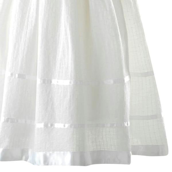 Rachel Riley Long Christening Smocked Dress & Bonnet
