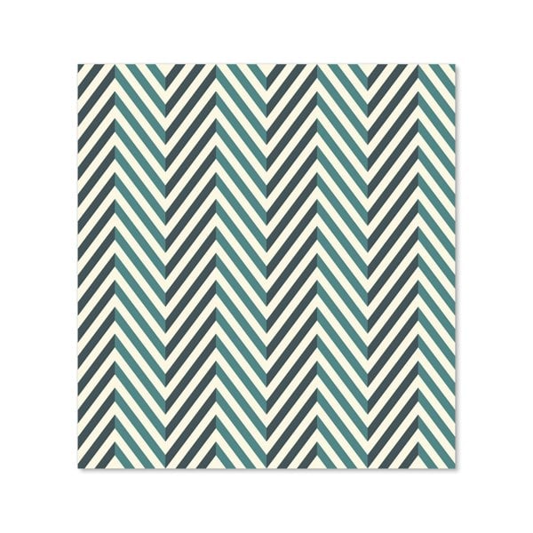 Warren Reed - Designer Geometric Herringbone Chevron Blues Kitchen Splashback