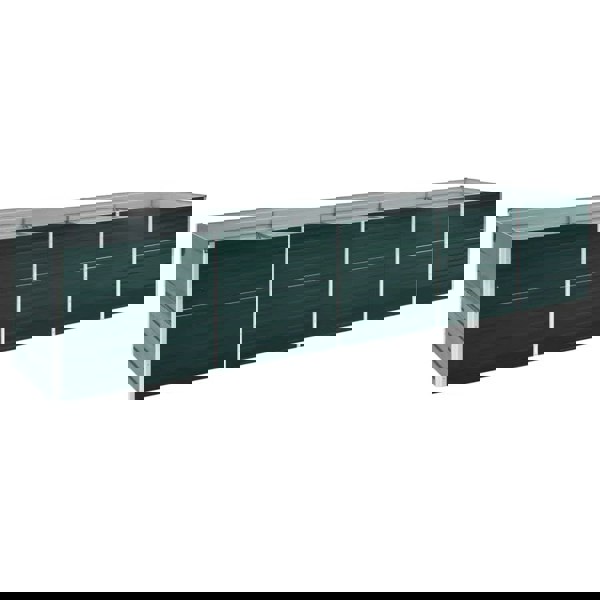 Berkfield Garden Raised Bed Galvanised Steel 400x80x77 cm Green
