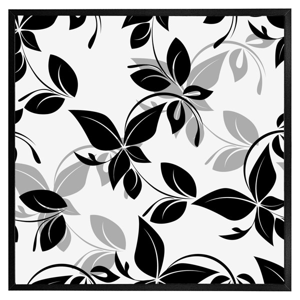 Benjamin Tate Design Black & white floral (Picture Frame)