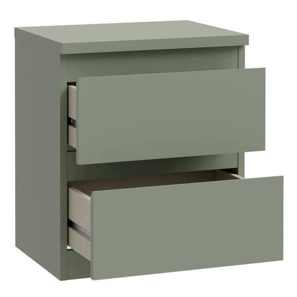 Furniture To Go Edmore 2 Drawer Bedside Table in Sage Green