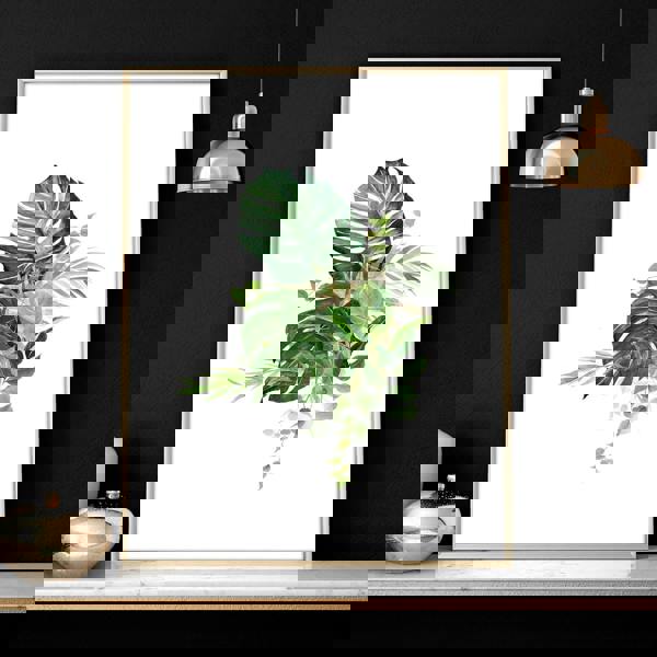 Large prints for living room | set of 3 Tropical wall art prints