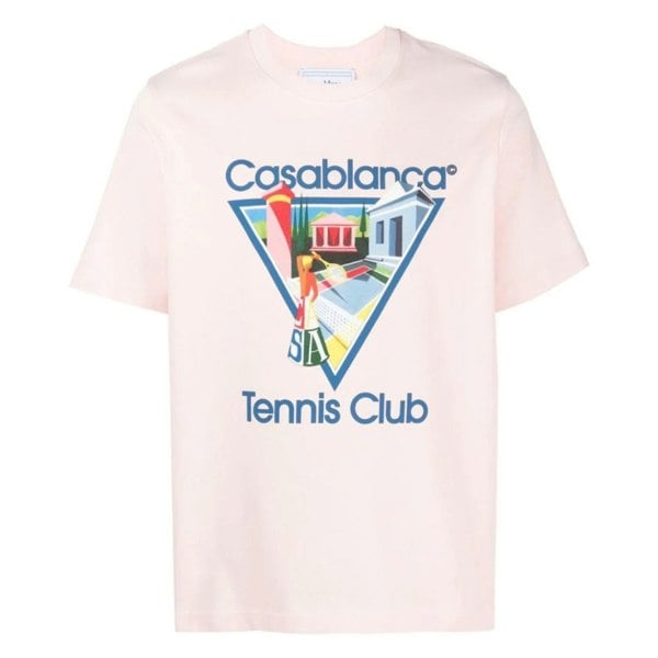 Casablanca Le Joueuse Tennis Club Design Pink T-Shirt S