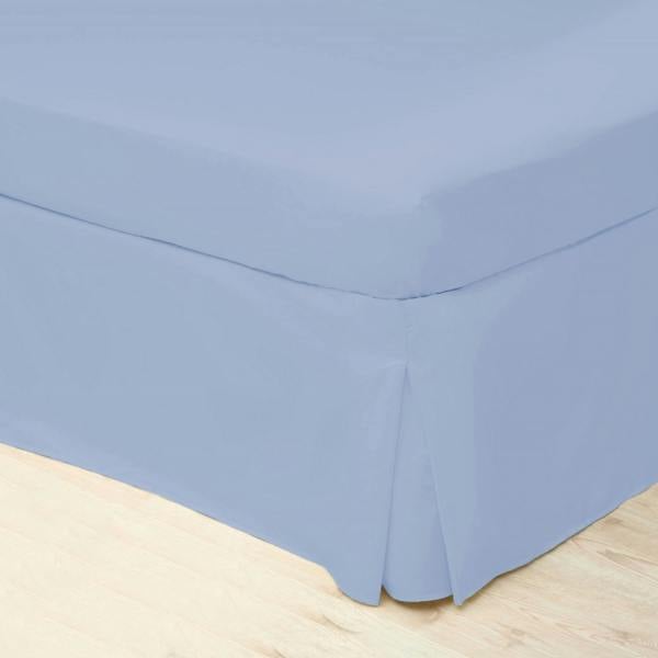 Belledorm Easycare Percale Platform Valance - Sky Blue - 