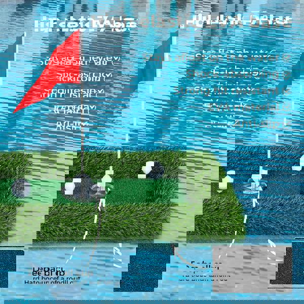 Centra Floating Golf Green Mini Mat Set Putting  Turf Pool Water Outdoor 60x30CM