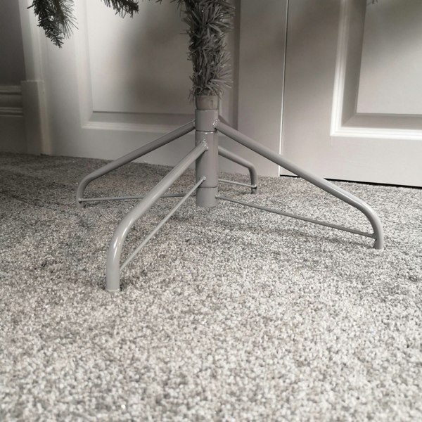 Samuel Alexander Premier 2.4m Silver Glitter Tip Fir Festive Christmas Tree in Grey PVC
