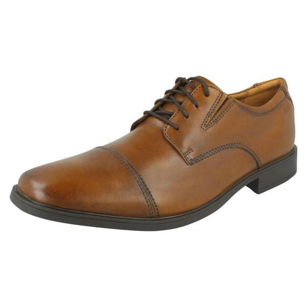 Clarks Mens Clarks Formal Lace Up Shoes Tilden Cap