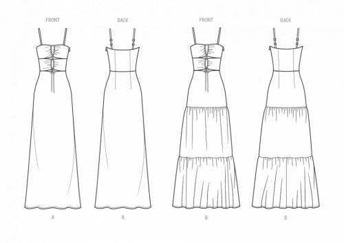 Know Me Sewing Pattern 2044, Dresses for Women, K5 (8-10-12-14-16) - Easy