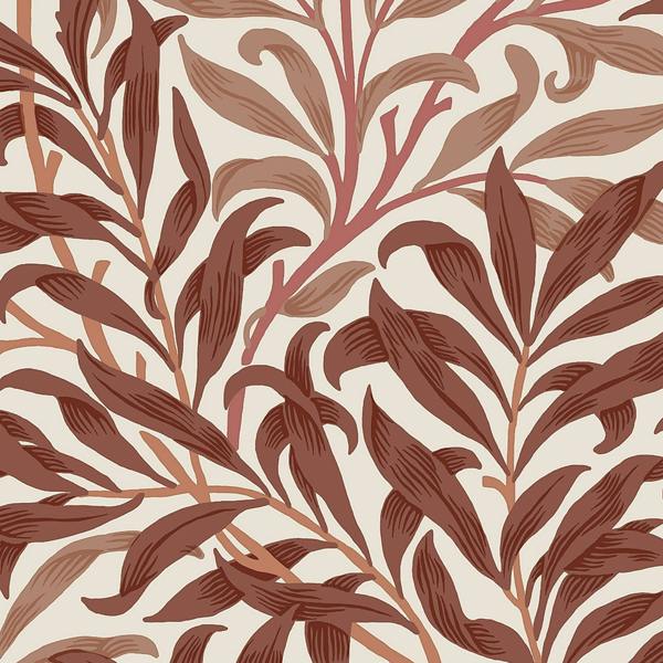 William Morris at Home Willow Bough Terracotta Wallpaper