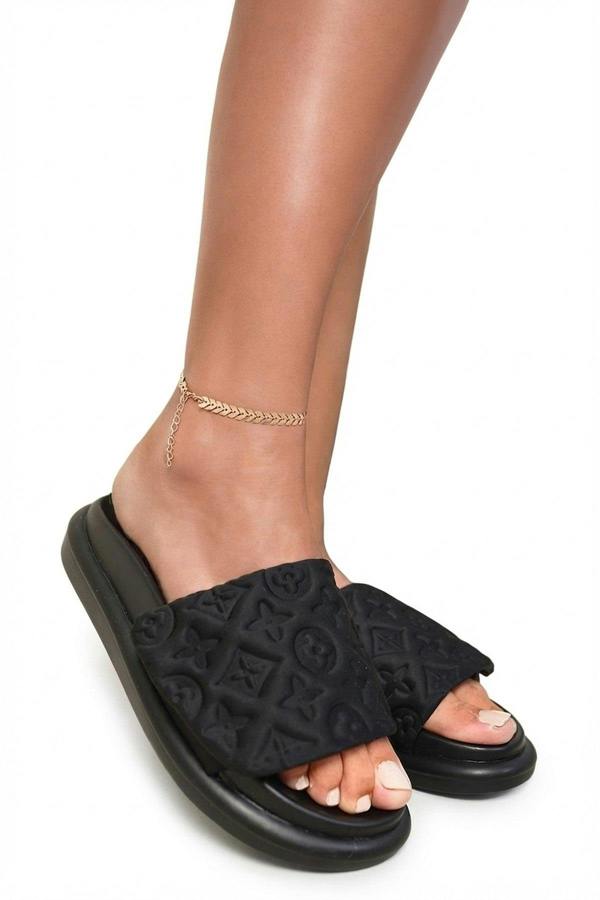 Josie Flatform Sandals - Black_wb