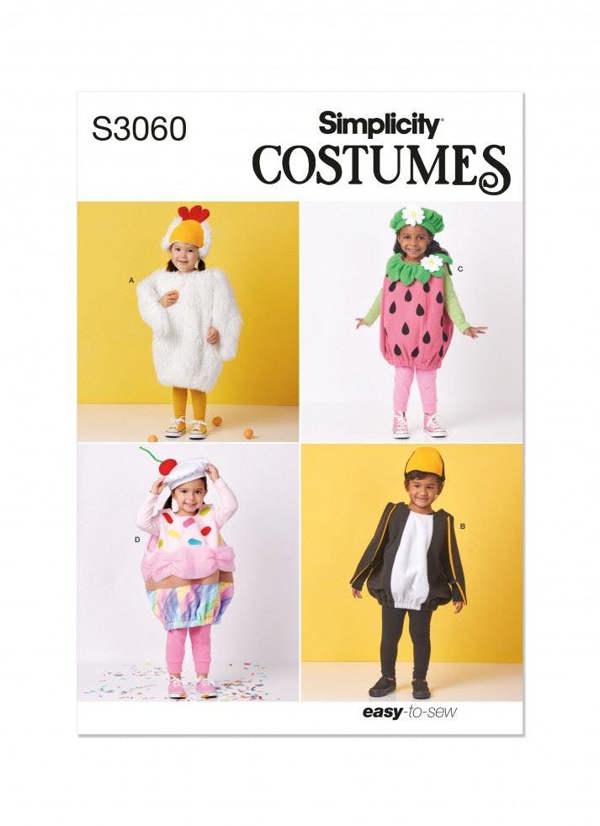 Simplicity Sewing Pattern 3060, Costumes for Baby, Kids, A (1/2-1-2-3-4) - Easy