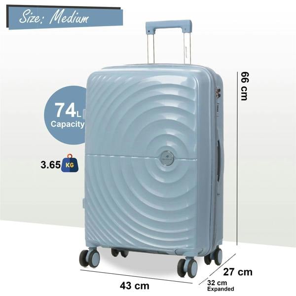 Snowball Expandable Hard Shell 8 Wheels Luggage Travel Cabin Suitcase Set
