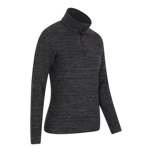 Mountain Warehouse Womens/Ladies Snowdon Melange Fleece Top - Jet Black