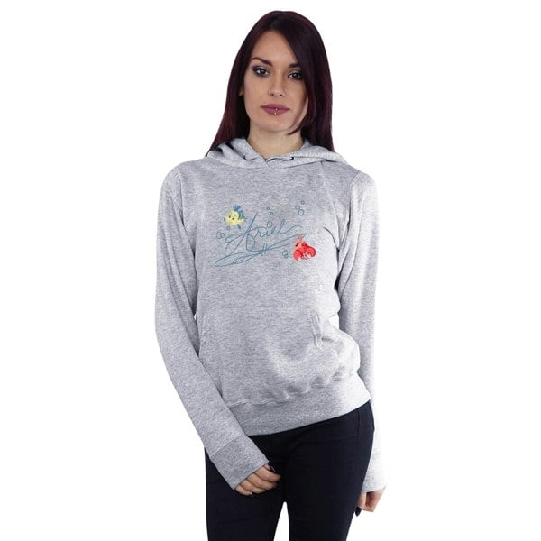 Disney Womens/Ladies The Little Mermaid Ariel Hoodie - Sports Grey