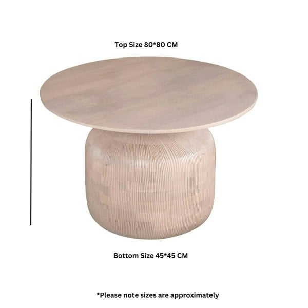 IH Design Carlester Cane And Wood Round Coffee Table